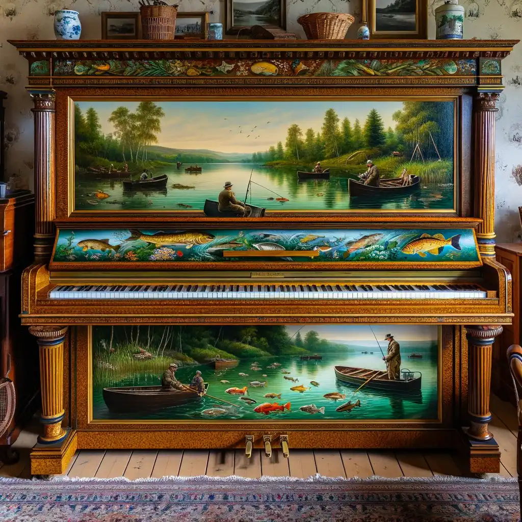 fishing piano