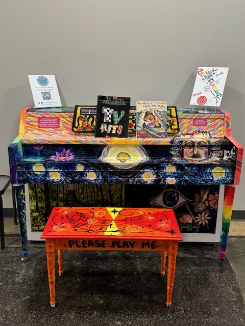 Piano painted in Enlightenment Theme by 8 artists